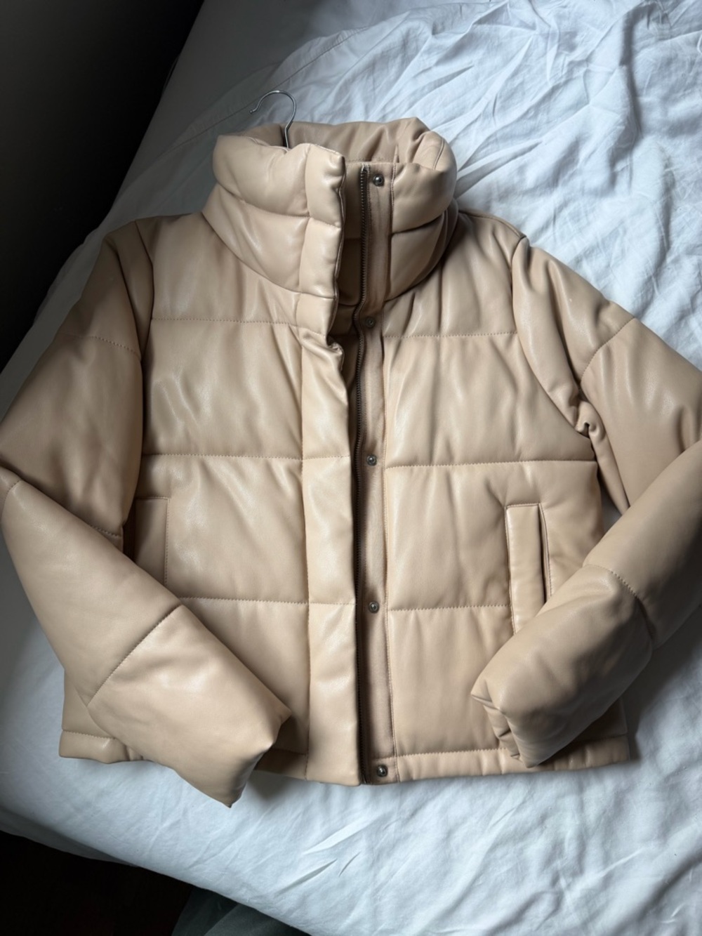 A&F Vegan Leather Puffer